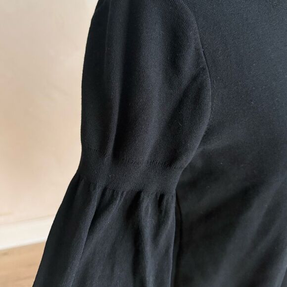 Women's‎ NWT Ann Taylor Black Long Bell Sleeve Sweater Dress size M - Picture 11 of 12